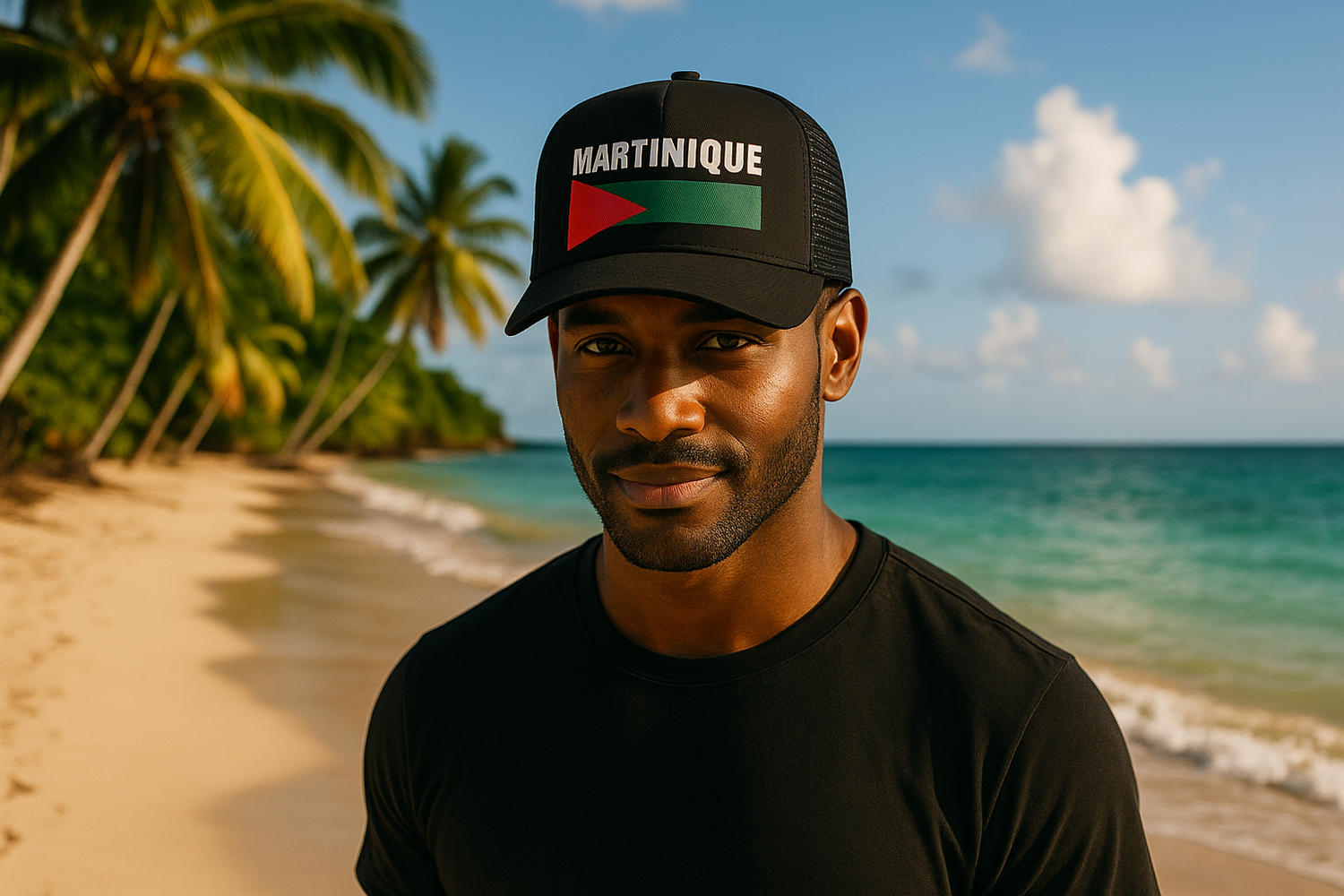 Mise en situation casquette Martinique drapeau