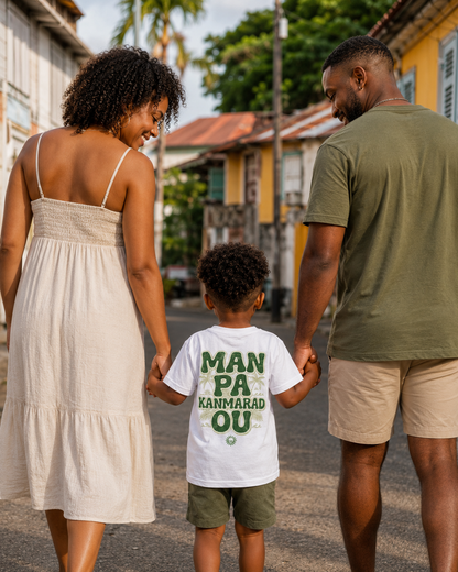 T shirt "Man pa Kanmarad ou" enfant