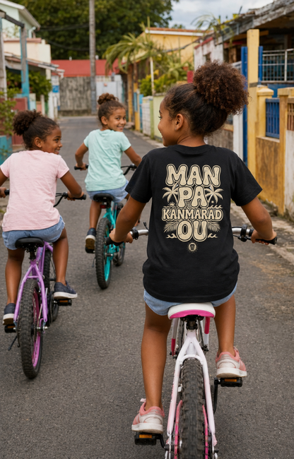 T shirt "Man pa Kanmarad ou" enfant