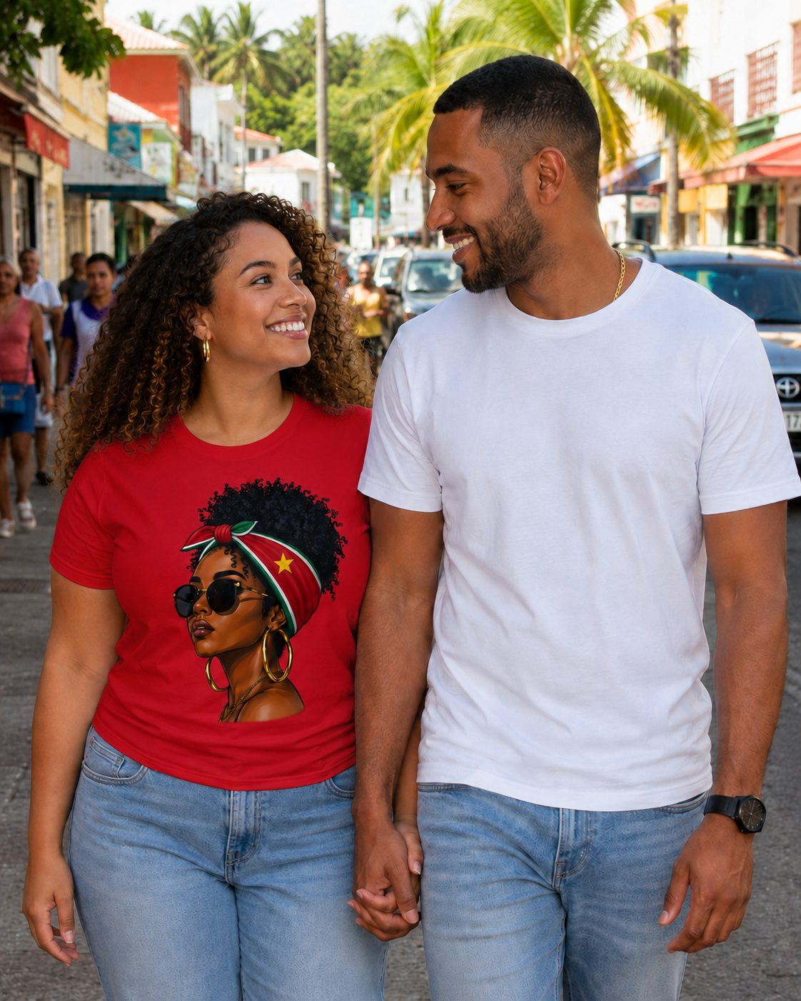 T shirt Maré tèt péyi