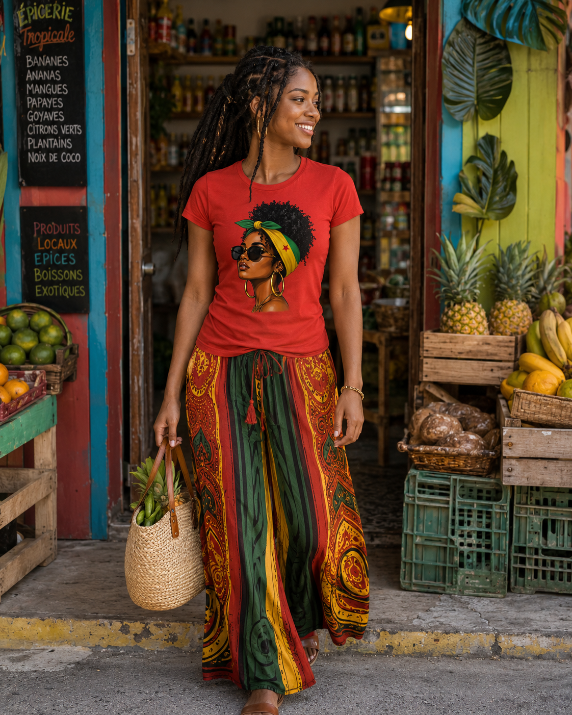 T shirt Maré tèt péyi