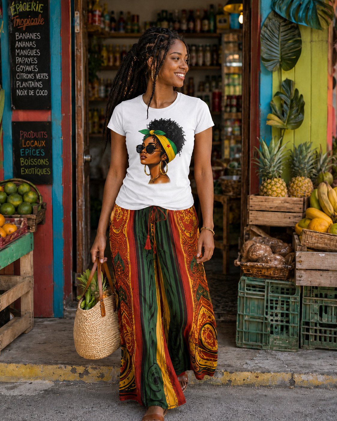 T shirt Maré tèt péyi