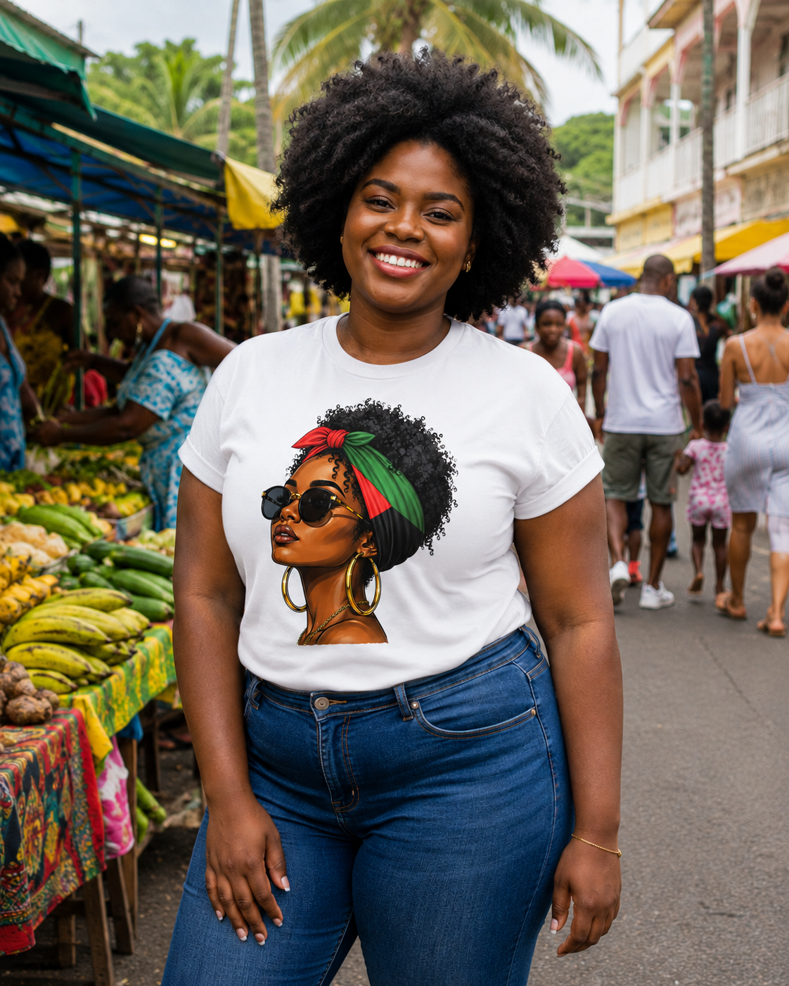 T shirt Maré tèt péyi