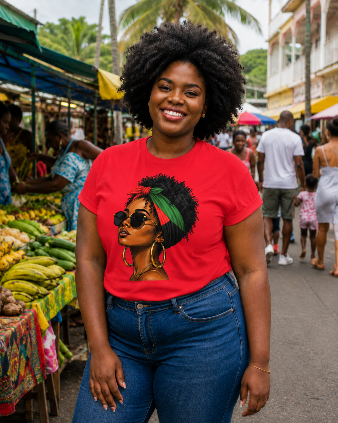 T shirt Maré tèt péyi