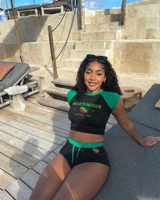 Ensemble Crop Top Martinique - Fierté Antillaise