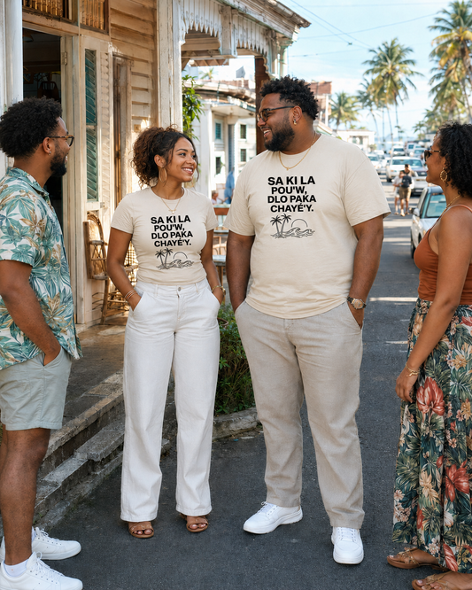T shirt "sa ki la pou'w dlo paka cheye'y"