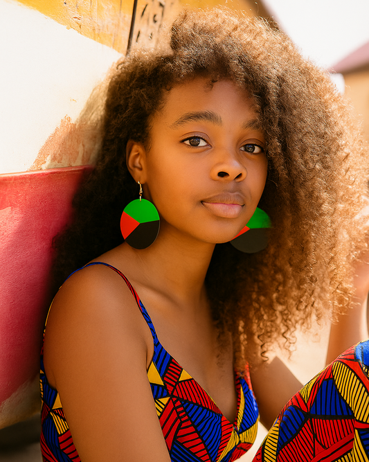 Boucles d'Oreille Drapeaux Antillais - Guyane Martinique