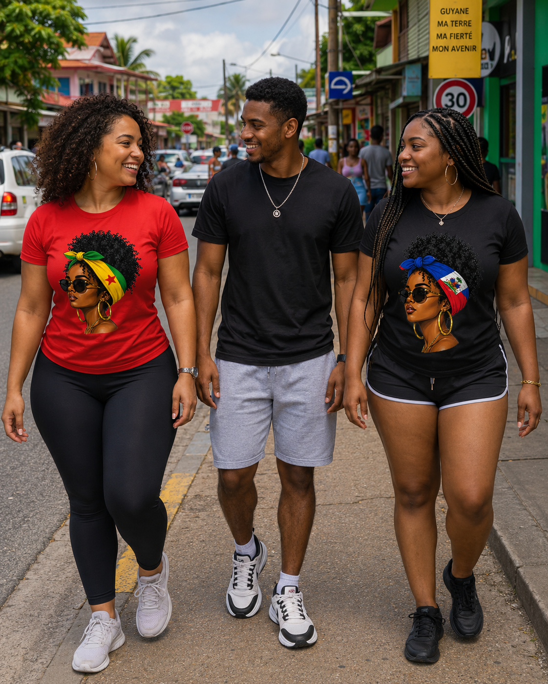 T shirt Maré tèt péyi