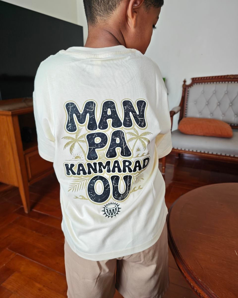 T shirt "Man pa Kanmarad ou" enfant
