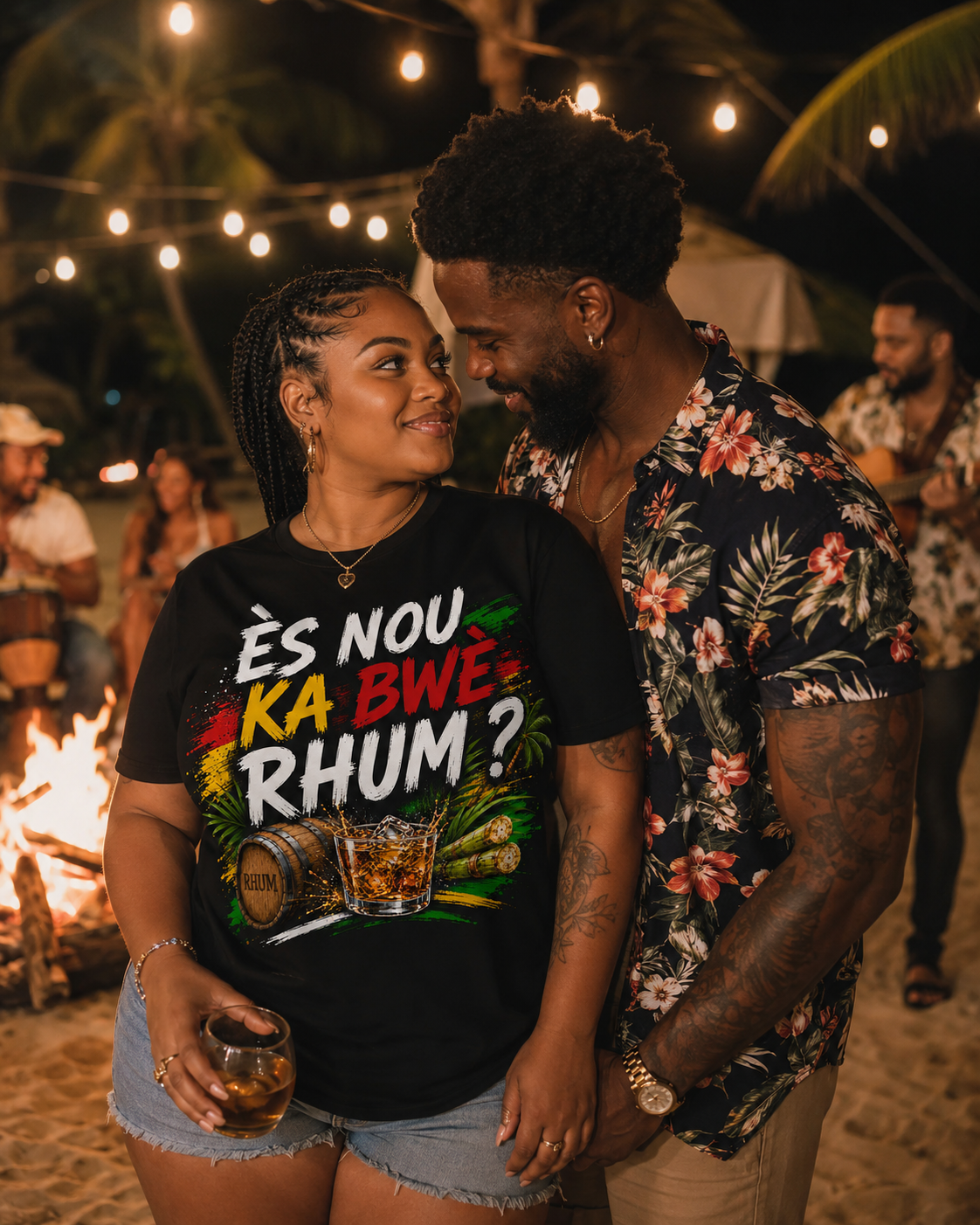 T-shirt " Es Nou Ka Bwè Rhum?"