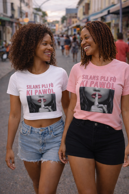 T-shirt "Silans Pli Fò Ki Pawòl"
