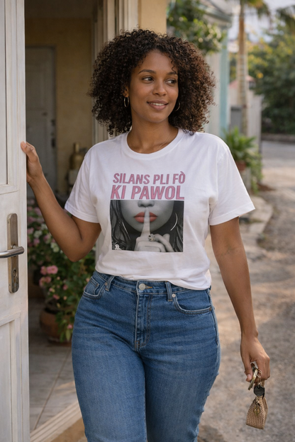 T-shirt "Silans Pli Fò Ki Pawòl"