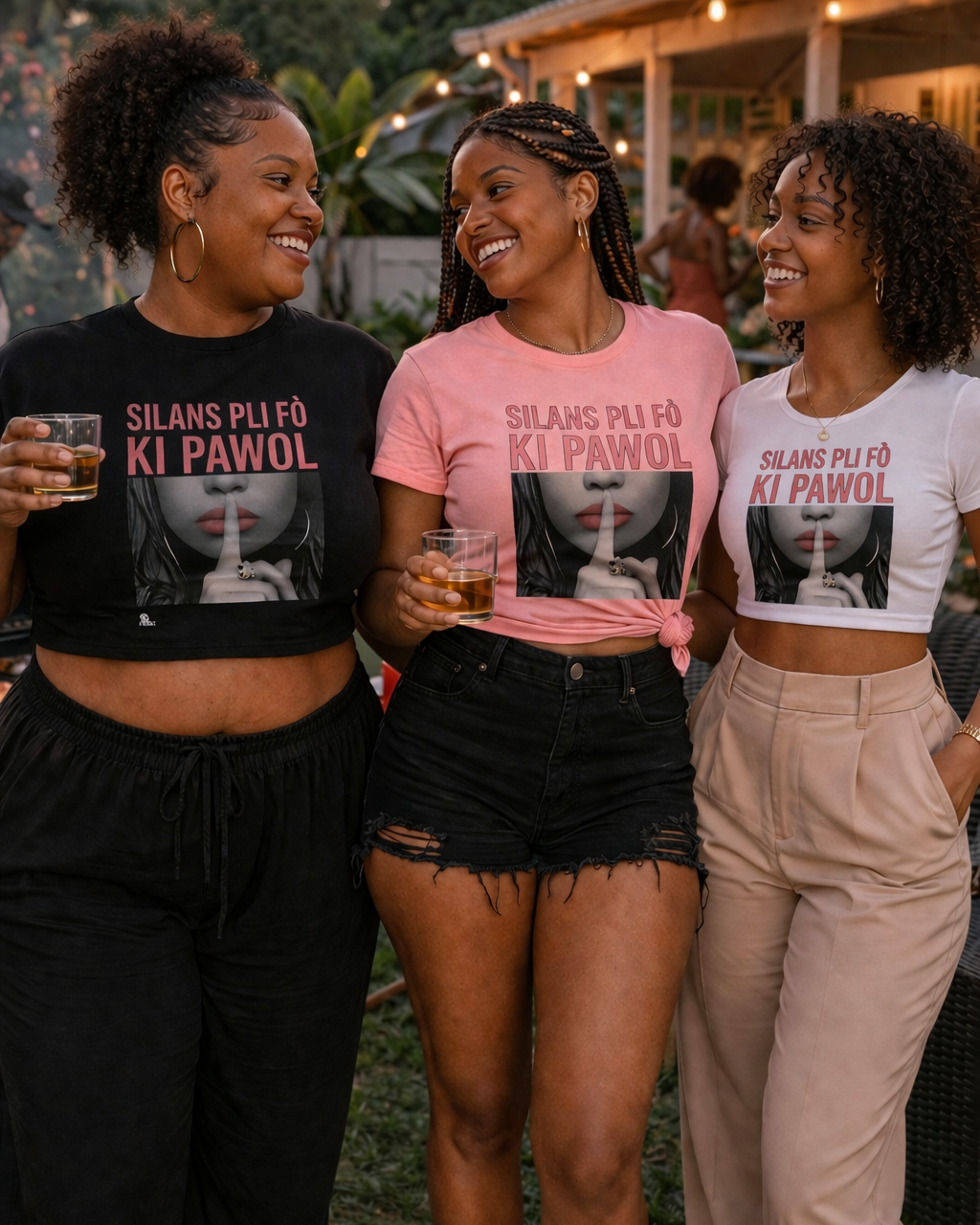 T-shirt "Silans Pli Fò Ki Pawòl"